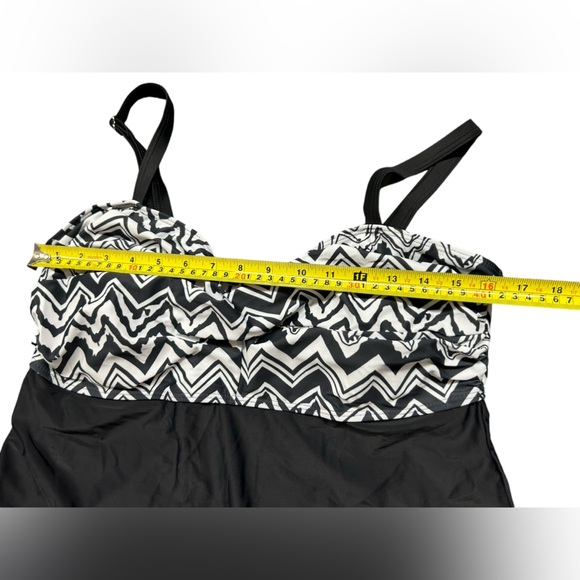 ZANDO women’s plus size 3X modest twist front Tankini swimsuit boy shorts bottom - Picture 10 of 10